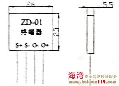 ZD-01終端器的外形示意圖